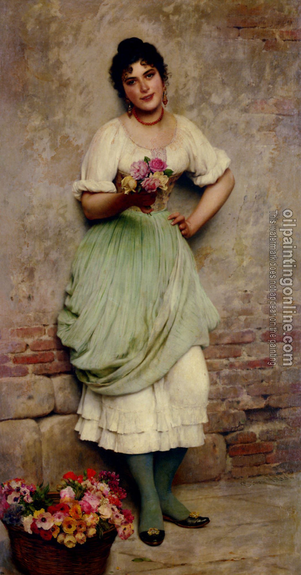 Eugene de Blaas - The Flower Seller